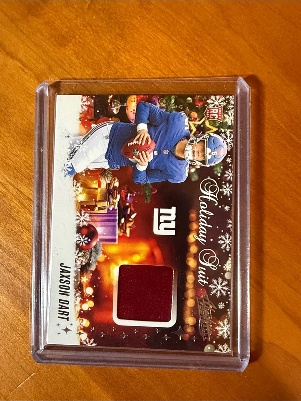 New York Giants Holiday Suit Jackson Dart Game-Used Jersey Card